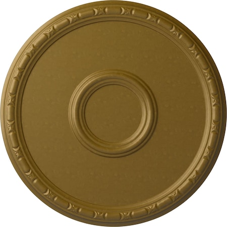 Ekena Millwork Odessa Bead & Barrel Ceiling Medallion (Fits Canopies up to 5"), 19 3/4"OD x 1 3/8"P, Gold CM20ODGLS